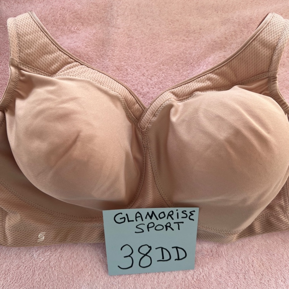2 Glamorise Magic Lift Seamless Sport Bras Style 1006 Both Size 38DD - Picture 3 of 16